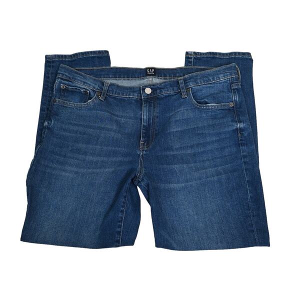 GAP Real Straight Jeans Womens 33/16 Short Dark Wash - Picture 4 of 11